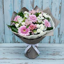 Букет цветов из:  Герберы, Альстромерии и Хризантемы в Пригородном