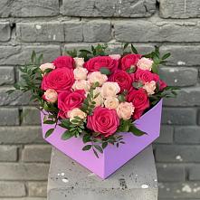 Цветочная композиция из Розы в коробке в Пригородном