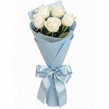 Букет 5 Белых роз Проуд в Пригородном