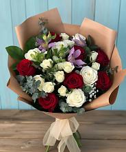Букет цветов из:  Розы и Альстромерии #REPLACE_PRED# Пригородном
