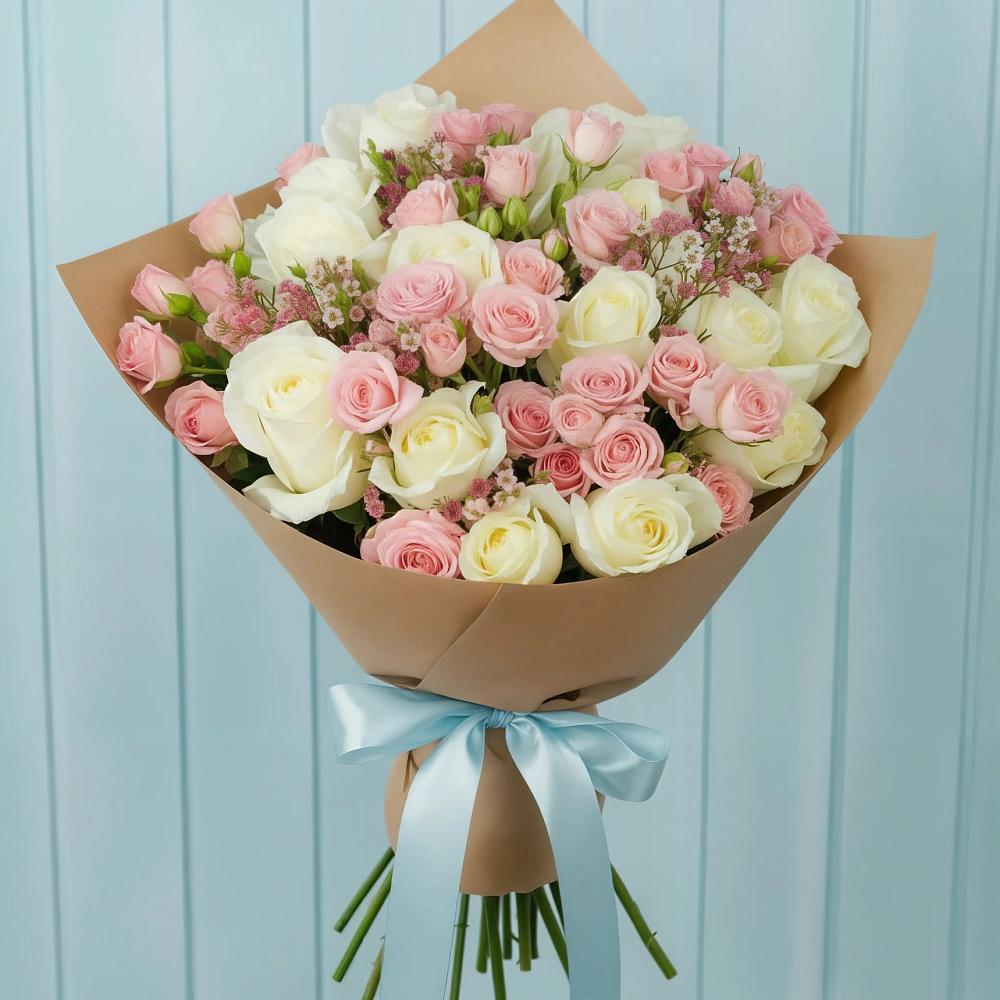Букет цветов из: Розы в Пригородном