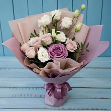 Букет цветов из:  Розы и Лизиантусы в Пригородном
