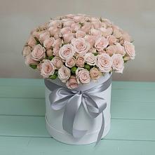 Цветочная композиция из Розы в шляпной коробке в Пригородном