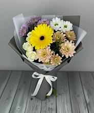 Букет цветов из:  Розы, Герберы и Хризантемы в Пригородном