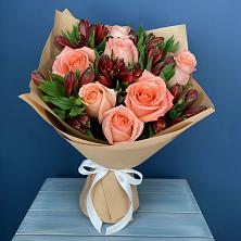 Букет цветов из:  Розы и Альстромерии в Пригородном