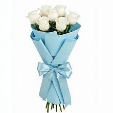 Букет 7 белых роз Проуд #REPLACE_PRED# Пригородном