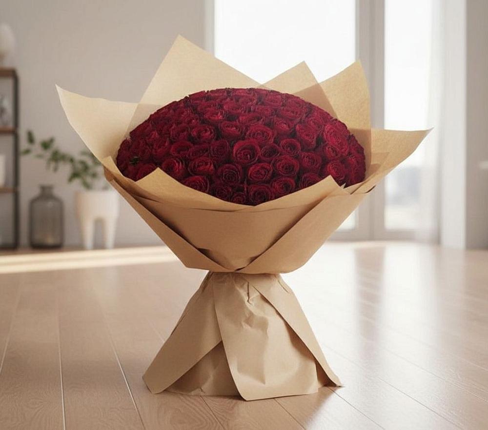 Букет 101 Красная роза в Пригородном