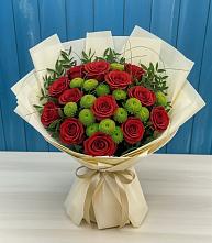 Букет цветов из:  Розы и Хризантемы в Пригородном