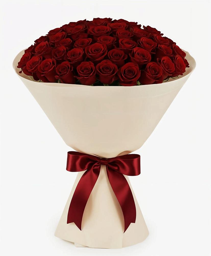 Букет 101 Бордовая роза Блэк Бакарра в Пригородном